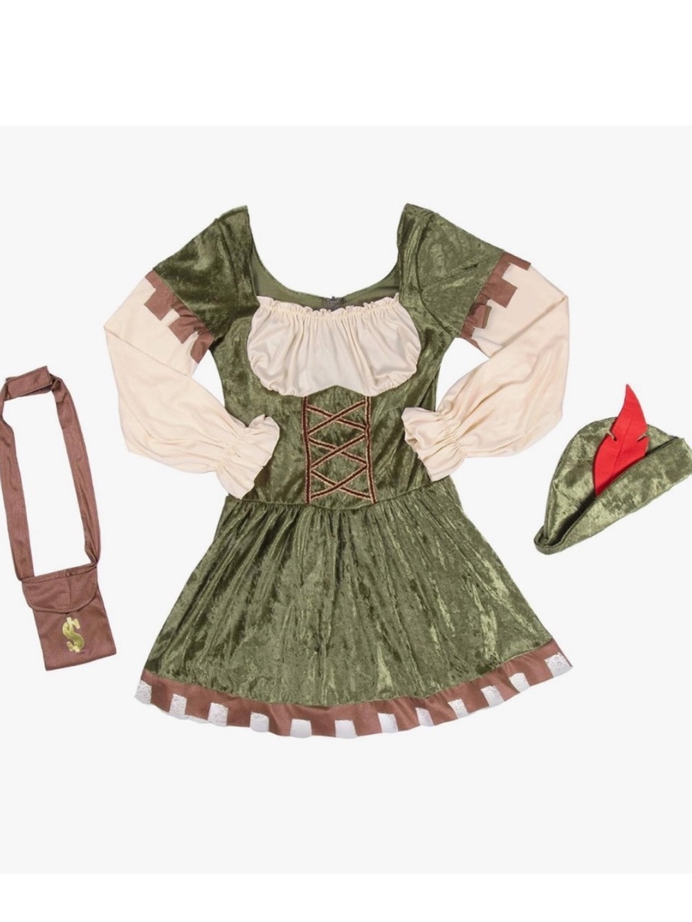 Boo Inc Lady Robin Hood Adult Costume Halloween Size Medium NWOT